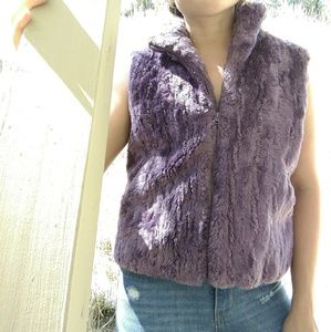 Purple Faux Fur Vest